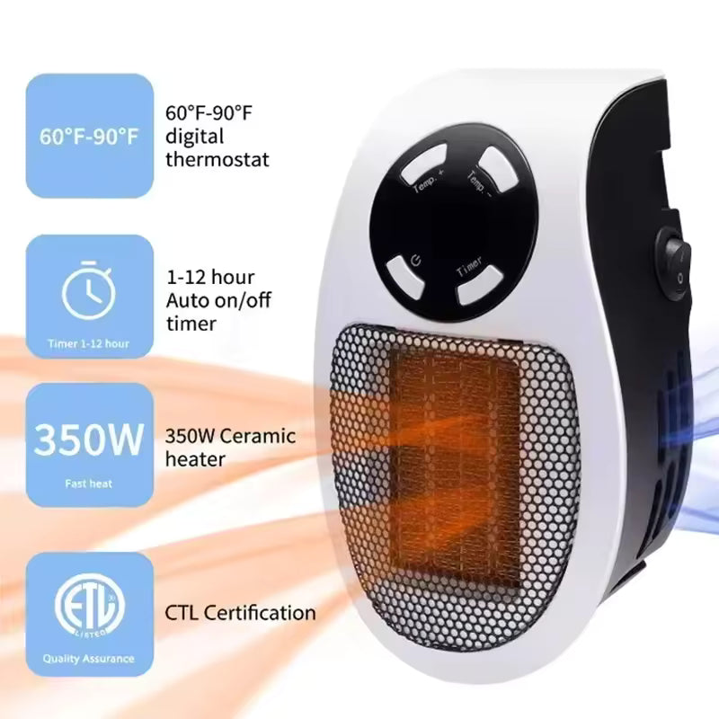 Portable Heater Electric Heater Convenient Room Heater Heating Warm Air Blower