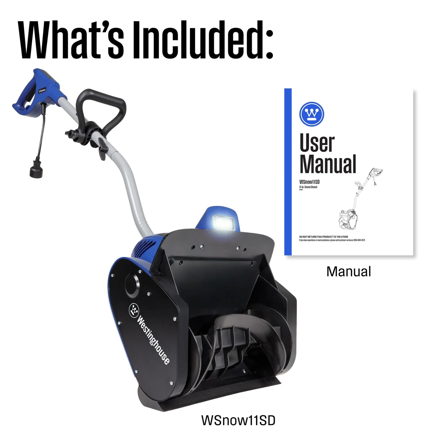 Corded Snow Shovel, 11-inches Wide, Electric Snow Shovel with 20ft Throwing Dist